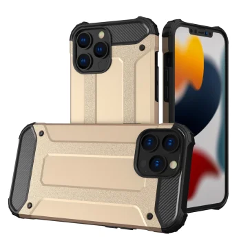 Dėklas Hybrid Armor telefonui iPhone 13 Pro, auksinis