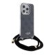 Guess iPhone 15 Pro Max Case Crossbody Cord 4G Print, Black