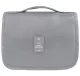Travel toiletry bag with roll-up design, grey
