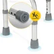 4Fizjo Bath and Shower Stool / Step, White/Grey