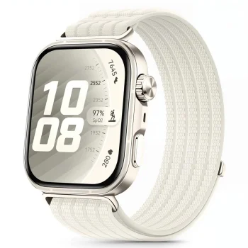 Tech-Protect Nylon Strap for Huawei Watch Fit 3 / 4 / 4 Pro / 5 / 5 Pro, Starlight / Beige