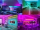 RGB LED Strip Lights 3m with Bluetooth App and Remote Control, Black