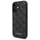 Karl Lagerfeld iPhone 16 Plus Case Leather Monogram Metal Logo, Black