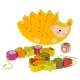 Wooden Balancing Game and Lacing Toy Hedgehog with Fruits