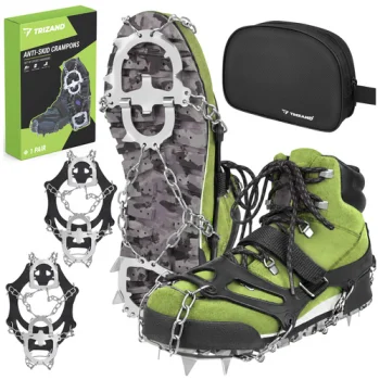 Trizand Shoe Ice Cleats Anti-Slip Spikes Size L 40-44