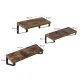 Leobert Loft Set of 3 Hanging Shelves, Brown/Black