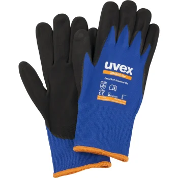 uvex athletic lite Assembly Gloves, Size 8, Blue/Black