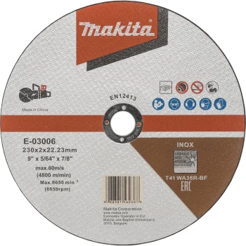 Cutting Disc Makita E-03006 230 mm for Metal INOX