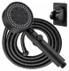 Black 3-Piece Shower Set with 5 Spray Modes and 200cm Hose