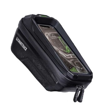 Bike Frame Bag Snake Track ST03 with Phone Holder, Waterproof Top Tube Pouch, Black