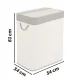 Massido 100 L Bamboo Laundry Hamper with Lid, 2 Compartments