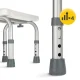 4Fizjo Bath and Shower Stool / Step, White/Grey