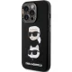 Karl Lagerfeld iPhone 15 Pro Max Case Silicone Karl & Choupette Head, Black