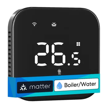 Meross MTS215BMA-B-EU Smart Wi-Fi Thermostat, Black