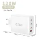 Tech-Protect NC120W-GAN 120W 4-Port Wall Charger - White