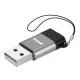 Bwoo BZ-38 USB-A to USB-C Adapter, Gray