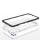 Clear 3 in 1 Case for Samsung Galaxy A42 5G Hybrid Armor Frame Cover, Black
