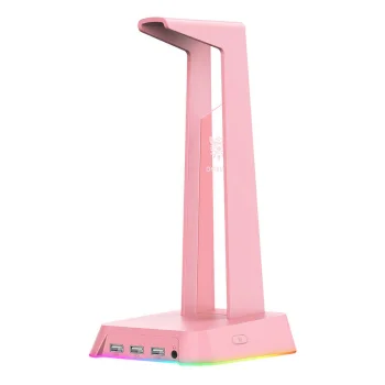 ONIKUMA ST-2 RGB Headphone Stand with USB Hub, Pink