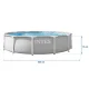 Intex 26712 Garden Frame Pool 366 x 76 cm 16-in-1 Set with Pump, Grey