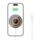 Tech-Protect QI15W-A30 MagSafe Inductive Charger with USB-C Cable - Silver