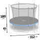 Garden Trampoline 10Ft / 312cm with Inside Net and Ladder Neo-Sport