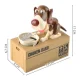 Interactive Coin Eating Dog Piggy Bank, brown 22470