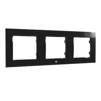 Shelly Frame3Black Triple Switch Frame, Black