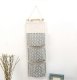Hanging Wall Organizer with 3 Storage Pockets, Grey