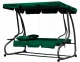 MultiGarden 3-Seater 2-in-1 Garden Swing with Cushions, Green