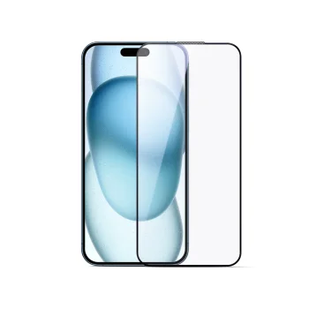 Joyroom JR-MLG0286 Tempered Glass for iPhone 15 Plus / 16 Plus, 2.5D Anti-Blue Light, Black Frame