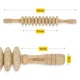 4Fizjo Wooden Body Massage Roller, Anti-Cellulite, 42 cm, Brown