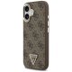 Guess iPhone 17 Case MagSafe 4G PU Leather Triangle Logo, Black