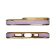 Case for Samsung Galaxy A12 5G with Gold Frame, Clear, Purple