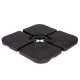 Water-Fillable Umbrella Base Weight for Cross Base Parasols 60 kg MultiGarden, Black