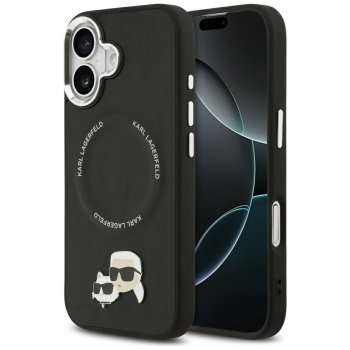 Karl Lagerfeld Karl & Choupette Pins MagSafe Phone Case Cover iPhone 17 - Black