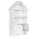 Kids House Shaped Bookshelf and Toy Storage Cabinet by ECOTOYS, White