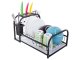 Dish Drainer Dryer with Standing Tray, Black