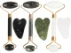 Jade Face Roller with Gua Sha Massage Plate, Different Colors