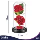 Glimz Eternal Rose in Glass Dome with LED Lights, 22 cm, Red