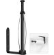 Wall-mounted stainless steel paper towel holder, black