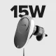 SBS Smartphone Car Holder with 15W Wireless Charger & MagSafe - Black