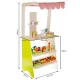 Kruzzel 00024888 Wooden Toy Shop Stand with Accessories for Kids