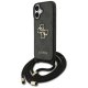 Guess 4G Big Logo Cord Stap Crossbody Phone Case Cover iPhone 17 - Black