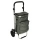Shopping Trolley Bag on Wheels with Reflectors, 100cm, Grey