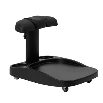 Azzurro Pedicure Foot Bath Trolley with Adjustable Footrest, Black
