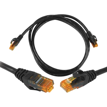 LTC Network Cable UTP Cat6e RJ45 8P8C 1m, Black