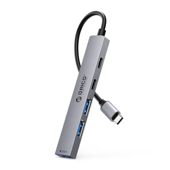 Orico YSB4-U2 USB-C Hub 5-in-1 with PD 65W, Gray