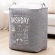 Foldable laundry basket with handles, 70L, grey