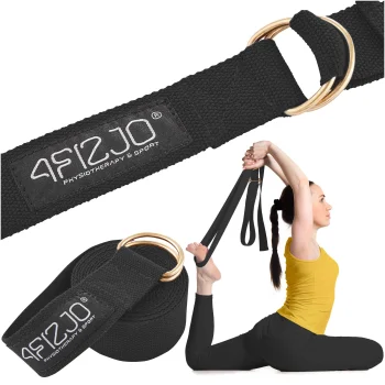 4Fizjo Yoga Strap, 300 cm, Black