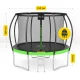 4Fizjo PRO Kids Garden Trampoline with Safety Net, 312 cm (10FT), Green/Black